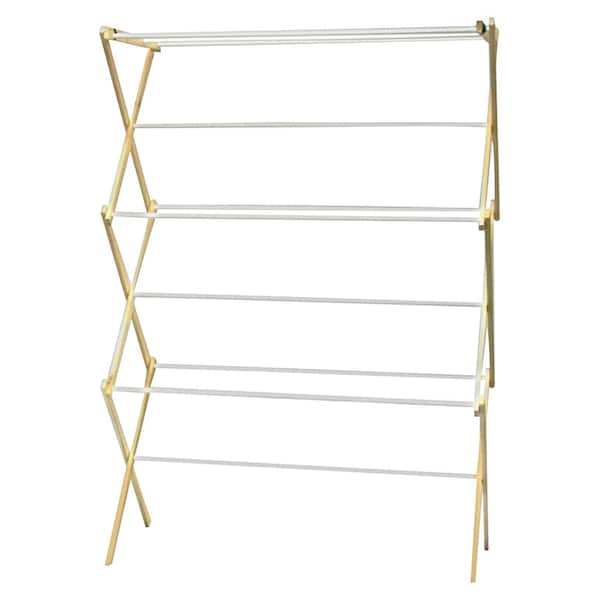 Madison Mill Madison Mill 42.5 in. H X 29.5 in. W X 14 in. D Wood Accordian Collapsible Clothes Drying Rack 18 - main